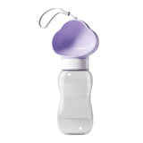 Maxbell Portable Dog Travel Water Bottle, Dog Kettle, Water Bowl for Dogs 600ml Purple