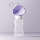 Maxbell Portable Dog Travel Water Bottle, Dog Kettle, Water Bowl for Dogs 600ml Purple