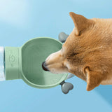 Maxbell Portable Dog Travel Water Bottle, Dog Kettle, Water Bowl for Dogs 350ml Green