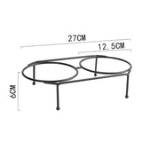 Maxbell Elevated Raised Bowls Stand Kitten Food Dispenser Pet Food Feeder Holder 27cmx6cmx12.5cm