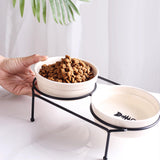 Maxbell Elevated Raised Bowls Stand Kitten Food Dispenser Pet Food Feeder Holder 27cmx6cmx12.5cm