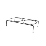 Maxbell Elevated Raised Bowls Stand Kitten Food Dispenser Pet Food Feeder Holder 27x6x12.5cm Incline