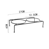 Maxbell Elevated Raised Bowls Stand Kitten Food Dispenser Pet Food Feeder Holder 27x6x12.5cm Incline