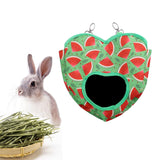Maxbell Rabbit Guinea Pig Hay Feeder Hanging Pets Hay Feeder Storage Bag watermelon