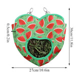 Maxbell Rabbit Guinea Pig Hay Feeder Hanging Pets Hay Feeder Storage Bag watermelon