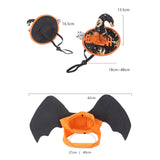 Maxbell Halloween Pet Cosplay Outfit Adjustable Harness Outfit 4Pcs for Cosplay