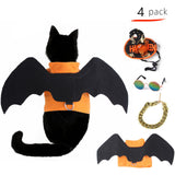 Maxbell Halloween Pet Cosplay Outfit Adjustable Harness Outfit 4Pcs for Cosplay