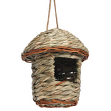 Maxbell Natural Grass Hanging Bird House Nest Hand Woven Outdoor Garden 12cmx15cm