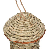 Maxbell Natural Grass Hanging Bird House Nest Hand Woven Outdoor Garden 12cmx15cm