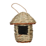 Maxbell Natural Grass Hanging Bird House Nest Hand Woven Outdoor Garden 12cmx15cm