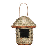 Maxbell Natural Grass Hanging Bird House Nest Hand Woven Outdoor Garden 12cmx15cm