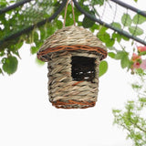 Maxbell Natural Grass Hanging Bird House Nest Hand Woven Outdoor Garden 12cmx15cm