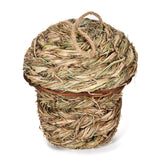 Maxbell Natural Grass Hanging Bird House Nest Hand Woven Outdoor Garden 14cmx15cm