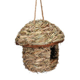 Maxbell Natural Grass Hanging Bird House Nest Hand Woven Outdoor Garden 14cmx15cm