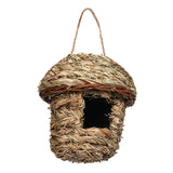 Maxbell Natural Grass Hanging Bird House Nest Hand Woven Outdoor Garden 14cmx15cm