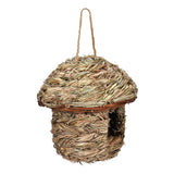Maxbell Natural Grass Hanging Bird House Nest Hand Woven Outdoor Garden 14cmx15cm