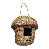 Maxbell Natural Grass Hanging Bird House Nest Hand Woven Outdoor Garden 14cmx15cm