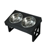 Maxbell Water and Food Bowls Set Pet Food Feeder Elevated Raised Bowls Stand Stainless Steel Bowl