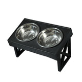 Maxbell Water and Food Bowls Set Pet Food Feeder Elevated Raised Bowls Stand Stainless Steel Bowl