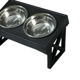 Maxbell Water and Food Bowls Set Pet Food Feeder Elevated Raised Bowls Stand Stainless Steel Bowl