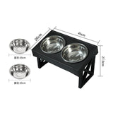 Maxbell Water and Food Bowls Set Pet Food Feeder Elevated Raised Bowls Stand Stainless Steel Bowl
