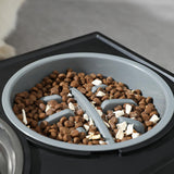 Maxbell Water and Food Bowls Set Pet Food Feeder Elevated Raised Bowls Stand Stainless ABS Bowl