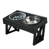 Maxbell Water and Food Bowls Set Pet Food Feeder Elevated Raised Bowls Stand Stainless ABS Bowl
