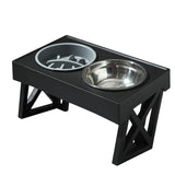 Maxbell Water and Food Bowls Set Pet Food Feeder Elevated Raised Bowls Stand Stainless ABS Bowl