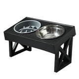 Maxbell Water and Food Bowls Set Pet Food Feeder Elevated Raised Bowls Stand Stainless ABS Bowl