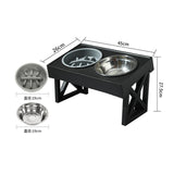 Maxbell Water and Food Bowls Set Pet Food Feeder Elevated Raised Bowls Stand Stainless ABS Bowl