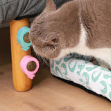 Maxbell Rotatable Catnip Wall Toys Teeth Cleaning Interactive Kitty Toy for Kitten Green