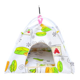 Maxbell Canvas Nest Bird House Parrot Hut Budgie Toy Macaw Bed Hanging Tent Hammock Leaves