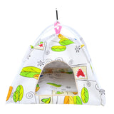 Maxbell Canvas Nest Bird House Parrot Hut Budgie Toy Macaw Bed Hanging Tent Hammock Leaves
