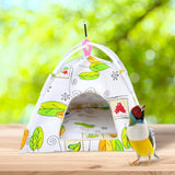 Maxbell Canvas Nest Bird House Parrot Hut Budgie Toy Macaw Bed Hanging Tent Hammock Leaves