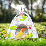 Maxbell Canvas Nest Bird House Parrot Hut Budgie Toy Macaw Bed Hanging Tent Hammock Leaves
