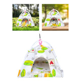 Maxbell Canvas Nest Bird House Parrot Hut Budgie Toy Macaw Bed Hanging Tent Hammock Leaves