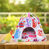 Maxbell Canvas Nest Bird House Parrot Hut Budgie Toy Macaw Bed Hanging Tent Hammock Cat