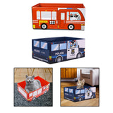 Maxbell Cat Scratcher Cardboard Scratch Pad Corrugated Scratching Bed Scratching Toy Fire Truck