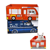 Maxbell Cat Scratcher Cardboard Scratch Pad Corrugated Scratching Bed Scratching Toy Fire Truck