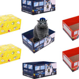 Maxbell Cat Scratcher Cardboard Scratch Pad Corrugated Scratching Bed Scratching Toy Fire Truck