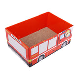Maxbell Cat Scratcher Cardboard Scratch Pad Corrugated Scratching Bed Scratching Toy Fire Truck