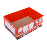 Maxbell Cat Scratcher Cardboard Scratch Pad Corrugated Scratching Bed Scratching Toy Fire Truck