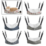 Maxbell Cat Hammock Bed Adjustable Straps Soft Hanging for Kitten Hamster Ferret red