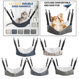 Maxbell Cat Hammock Bed Adjustable Straps Soft Hanging for Kitten Hamster Ferret red