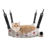 Maxbell Cat Hammock Bed Adjustable Straps Soft Hanging for Kitten Hamster Ferret red