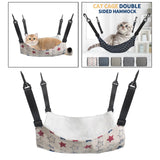 Maxbell Cat Hammock Bed Adjustable Straps Soft Hanging for Kitten Hamster Ferret red