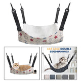Maxbell Cat Hammock Bed Adjustable Straps Soft Hanging for Kitten Hamster Ferret red