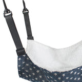 Maxbell Cat Hammock Bed Adjustable Straps Soft Hanging for Kitten Hamster Ferret blue