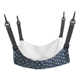 Maxbell Cat Hammock Bed Adjustable Straps Soft Hanging for Kitten Hamster Ferret blue