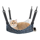 Maxbell Cat Hammock Bed Adjustable Straps Soft Hanging for Kitten Hamster Ferret blue
